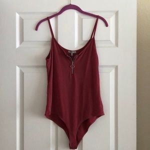 Charlotte Russe. Burnt Red. Body Suit.